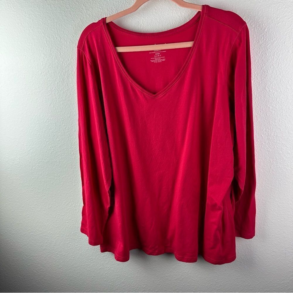 Lane Bryant Hot Pink Long Sleeve Tee Size 22/24